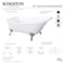 Aqua Eden Clawfoot Bathtubs, 66.56 L, 29.5 W, White/Brushed Nickel, Cast Iron VCT7D6630NF8 - alternate 2